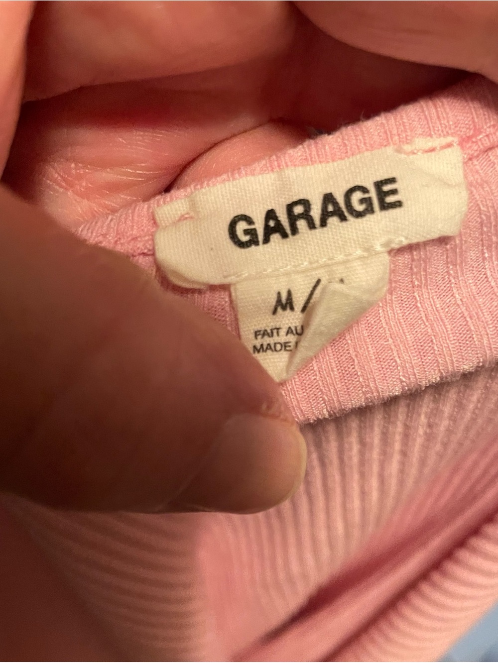 Garage Light Pink Ribbed Ruffle Tank Top - Picture 3 of 3